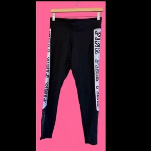 Wmns VS PINK ULTIMATE‎ Black/White Logo Side Print S Leggings Activewear Gym